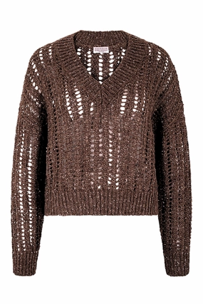 Dazzling Openwork Rib Sweater