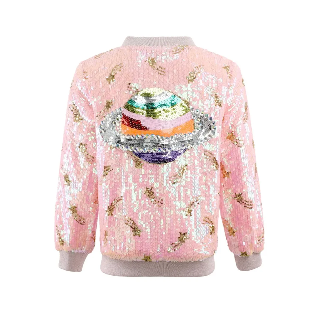 Deep in Space Sequin Bomber von Lola   The Boys