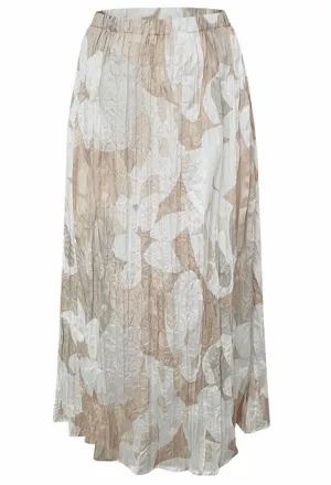 Delphine Besenrock in Beige und Weiß