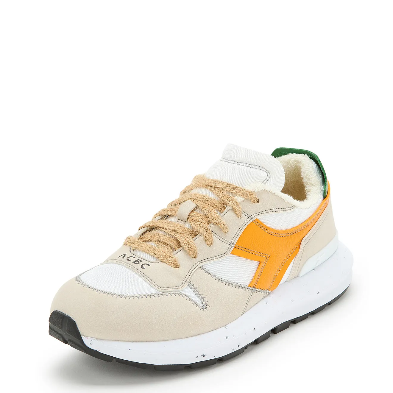 Diadora Damen Kmaro 42 ACBC Turnschuhe Super Weiß / Kadmiumgelb