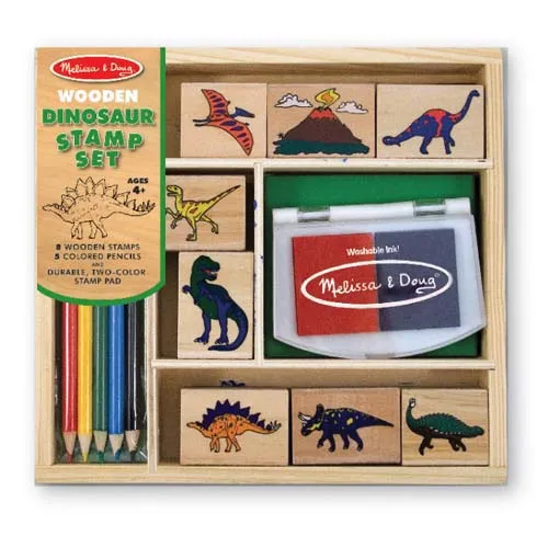 Dinosaurier Holzstempel-Set