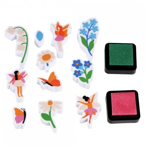 Feen im Garten Set von Mini-Briefmarken
