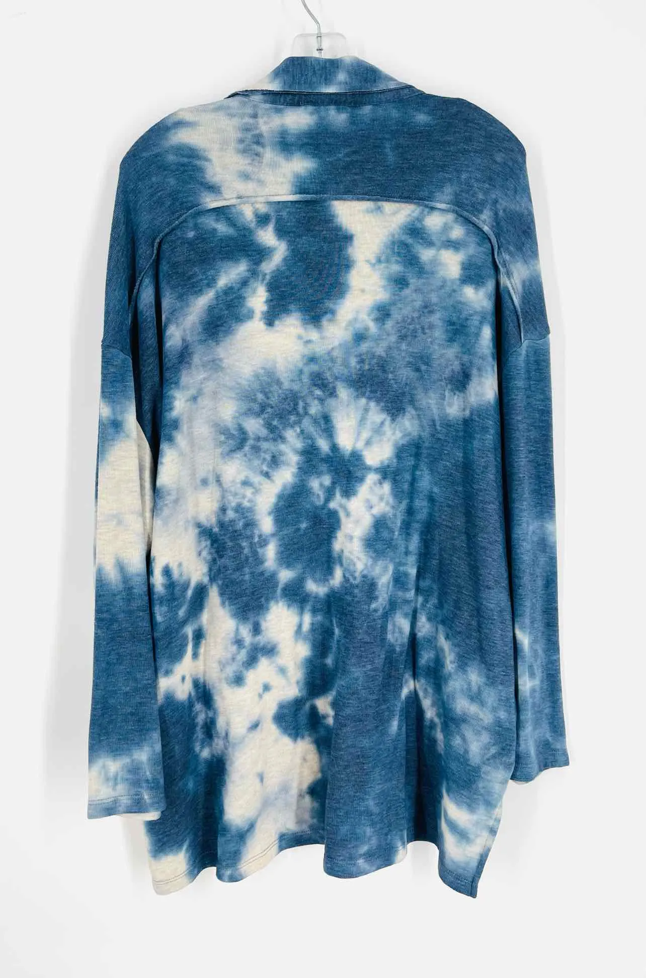 First Love Größe L Blau/Weiß Tie-Dye Oberteil Bluse