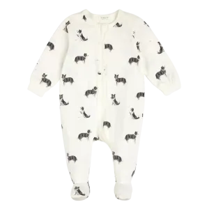 FIRSTS Australian Shepherd Druck auf Off-White Schlafanzug
