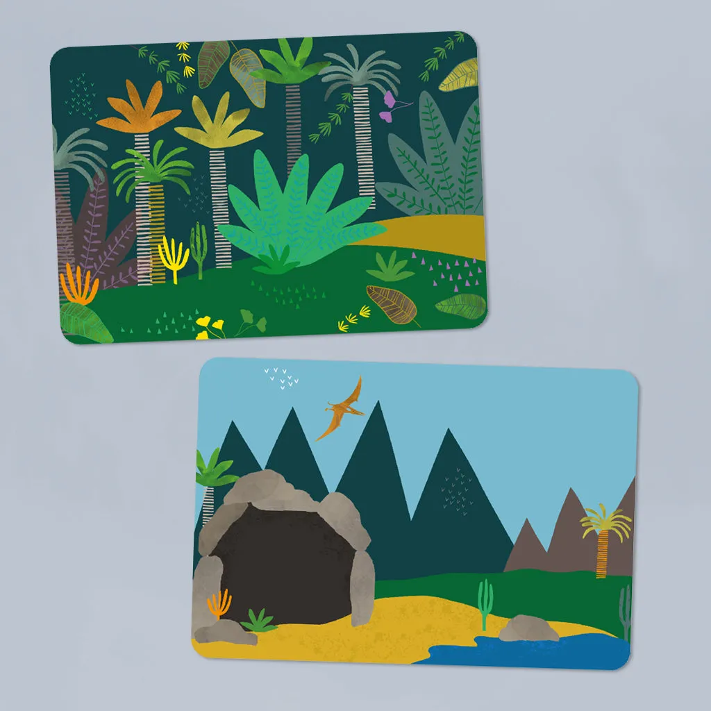 Floss & Rock Zauber-Mal-Karten und magnetische Spielszenen, Dinosaurier