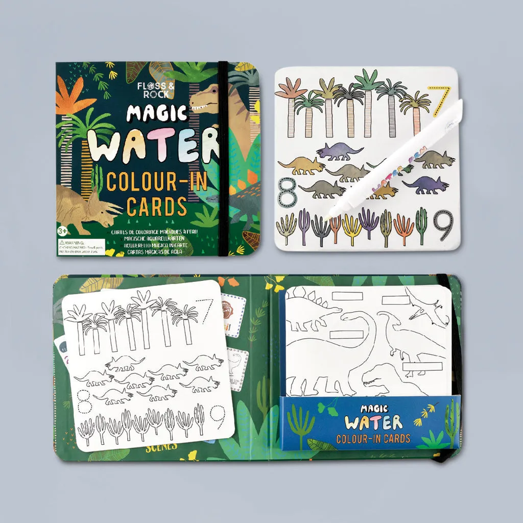 Floss & Rock Zauber-Mal-Karten und magnetische Spielszenen, Dinosaurier