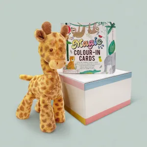 Floss & Rock Zauber-Mal-Karten, Dschungel mit Georgie Giraffe Kuscheltier