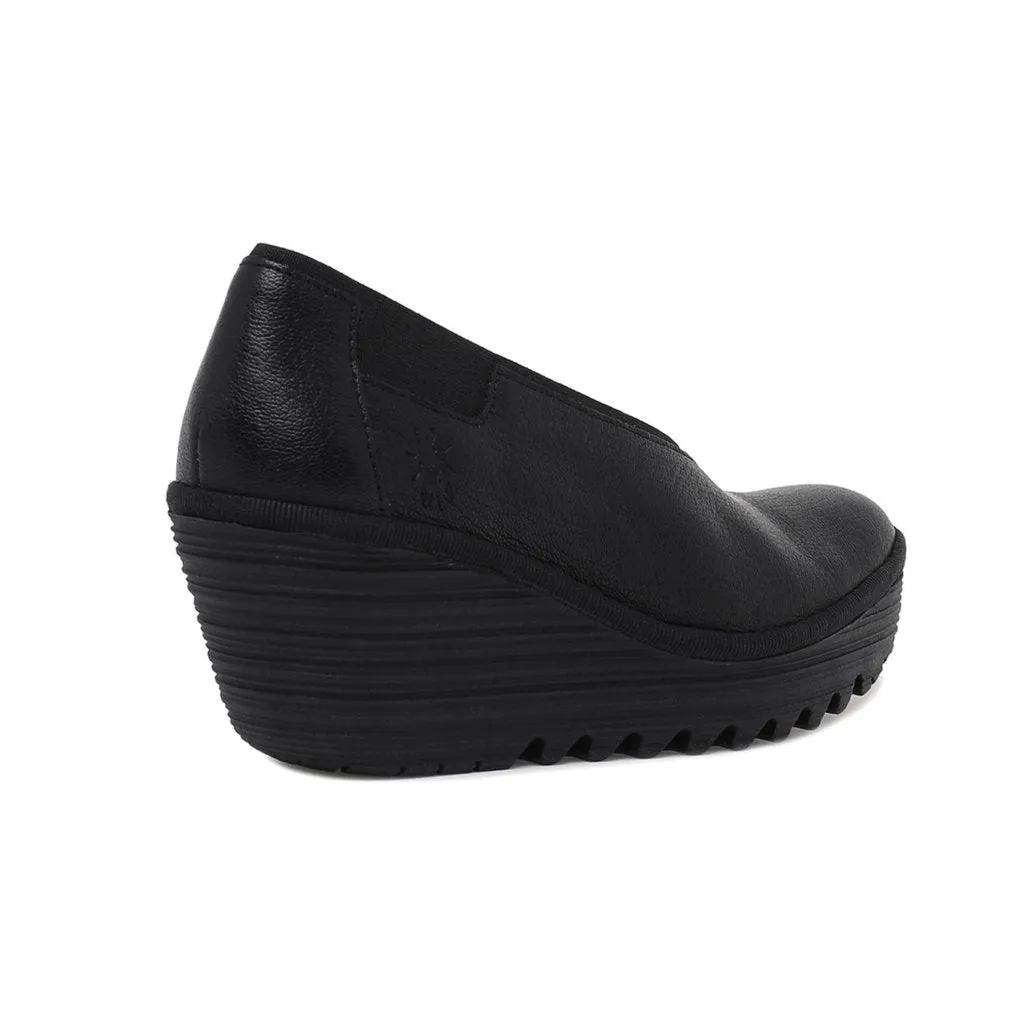 Fly London YOZA438FLY Leder Damen Keilabsatz Schuhe