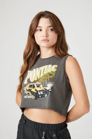Forever 21 Damen Pontiac Grafik Muscle T-Shirt Anthrazit/Mehrfarbig Forever 21