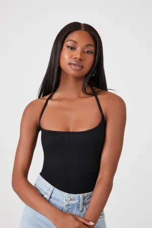 Forever 21 Damen Rippträger-Body Schwarz Forever 21