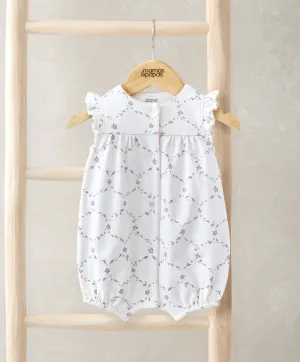 Rüschen-Kurzarm-Overall - Gitterdruck Baby & Kinder Mamas & Papas