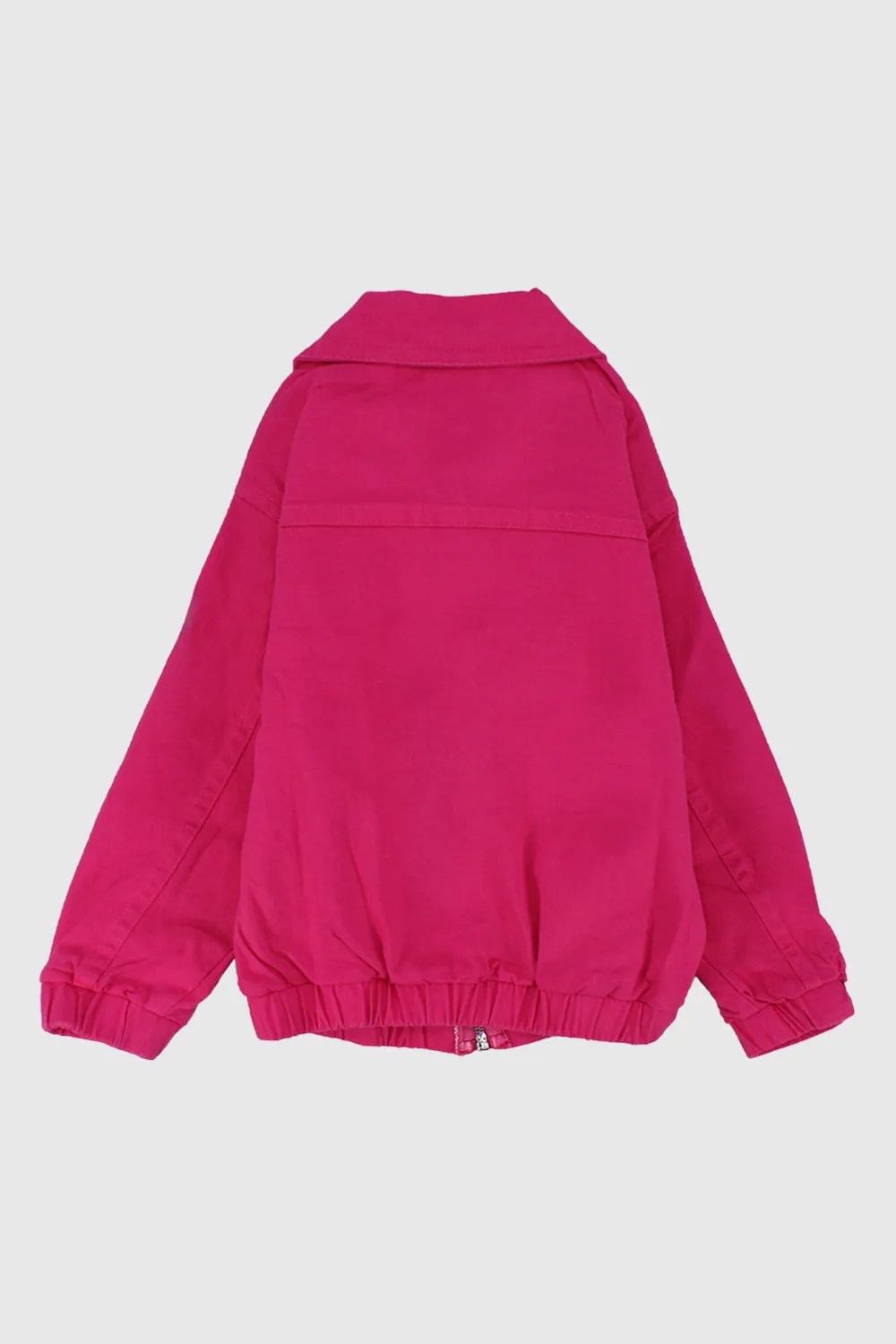 Fuchsia Langarm-Gabardine-Jacke