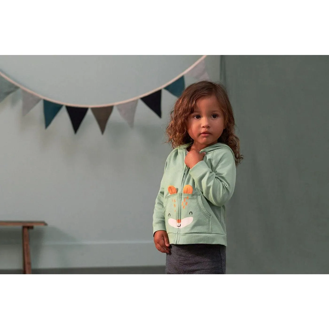 Gerber 2-teiliges Baby- & Kleinkind-Jungen-Fuchs-Terry-Zip-Hoodie & Jogger-Set (2-5 Jahre) Babykids Gerber