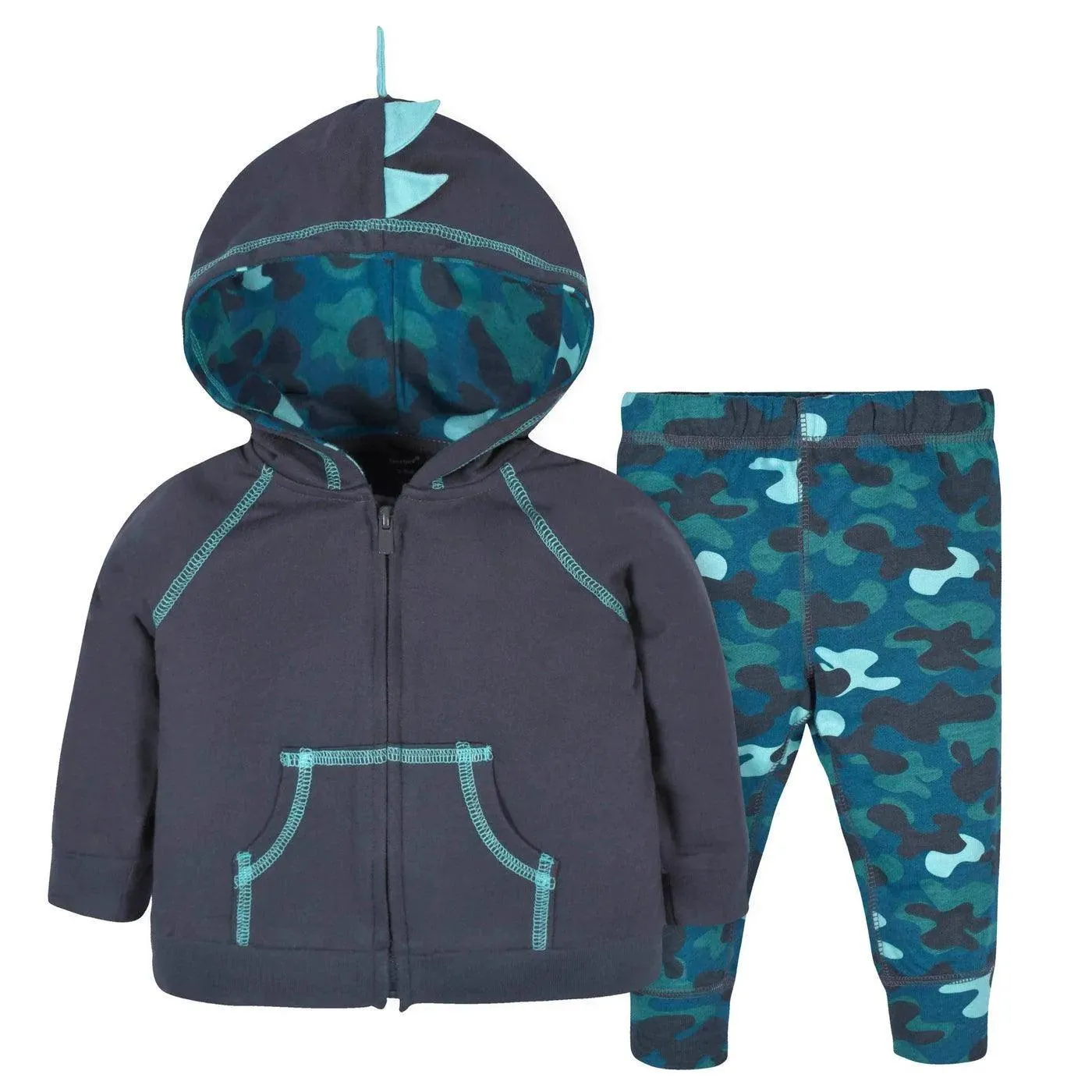 Gerber 2-teiliges Babyjungen-Set mit Dino-Kapuzenshirt und Jogginghose Babykids Gerber