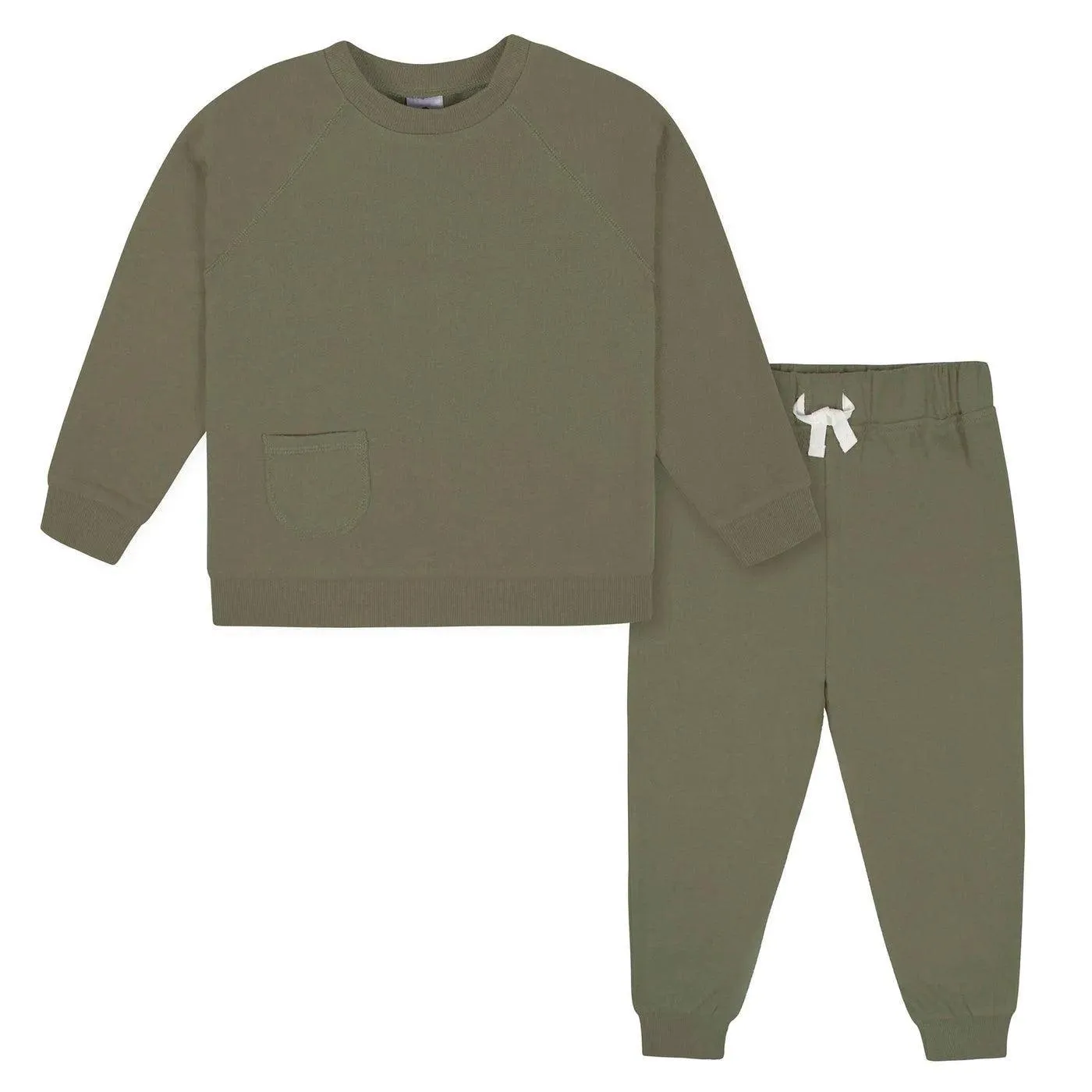 Gerber 2-teiliges Baby-Jungen-Set in Grün: Pullover & Jogger von Babykids Gerber
