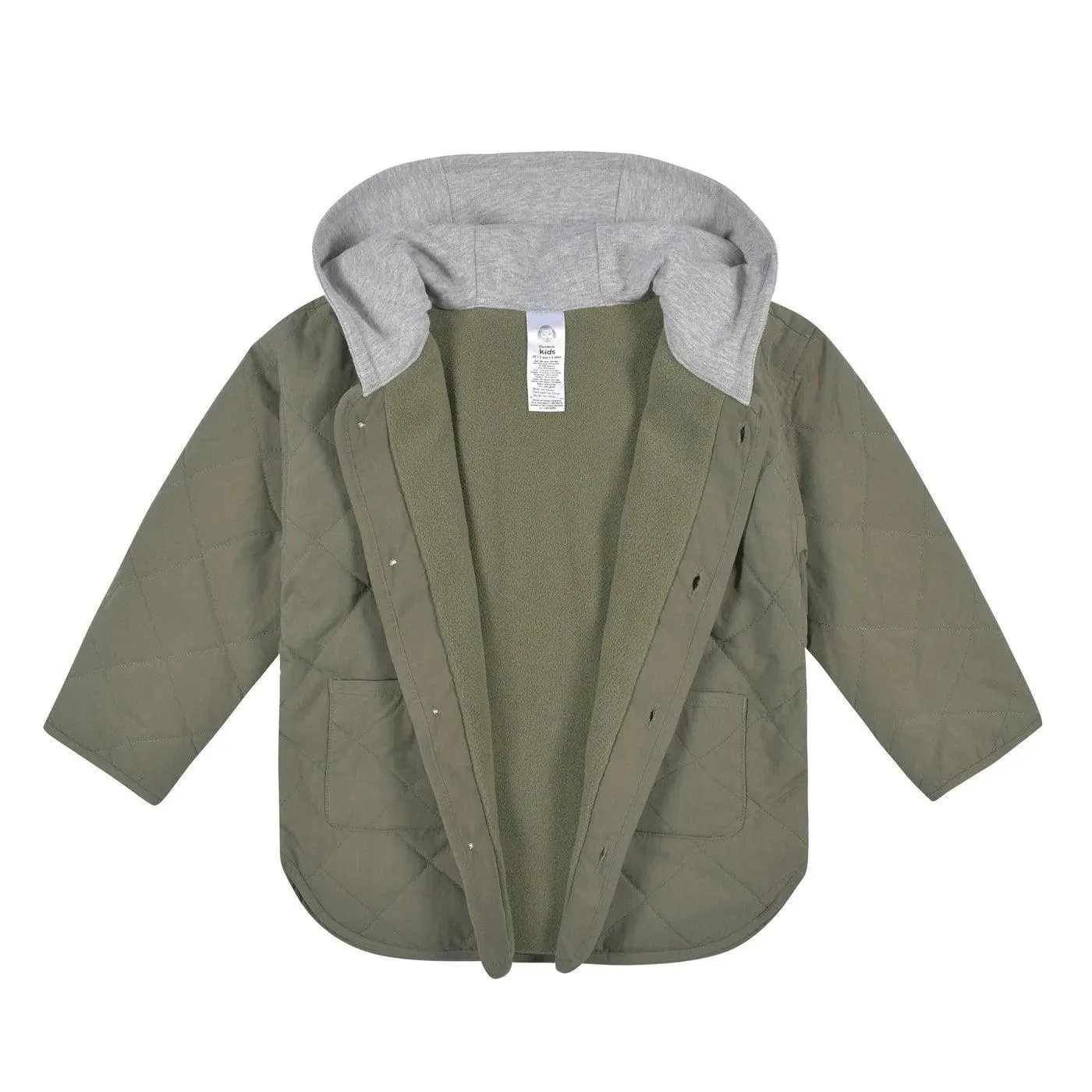 Gerber Baby Boys Grüne Steppjacke mit Kapuze (12-24 Monate) Babykids Gerber