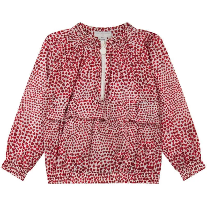 Mädchen All Over Herz-Print Jacke