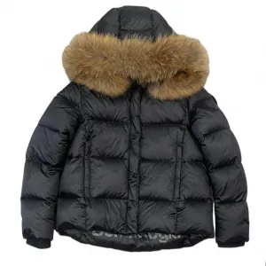 Mädchen Schwarze Daunenjacke