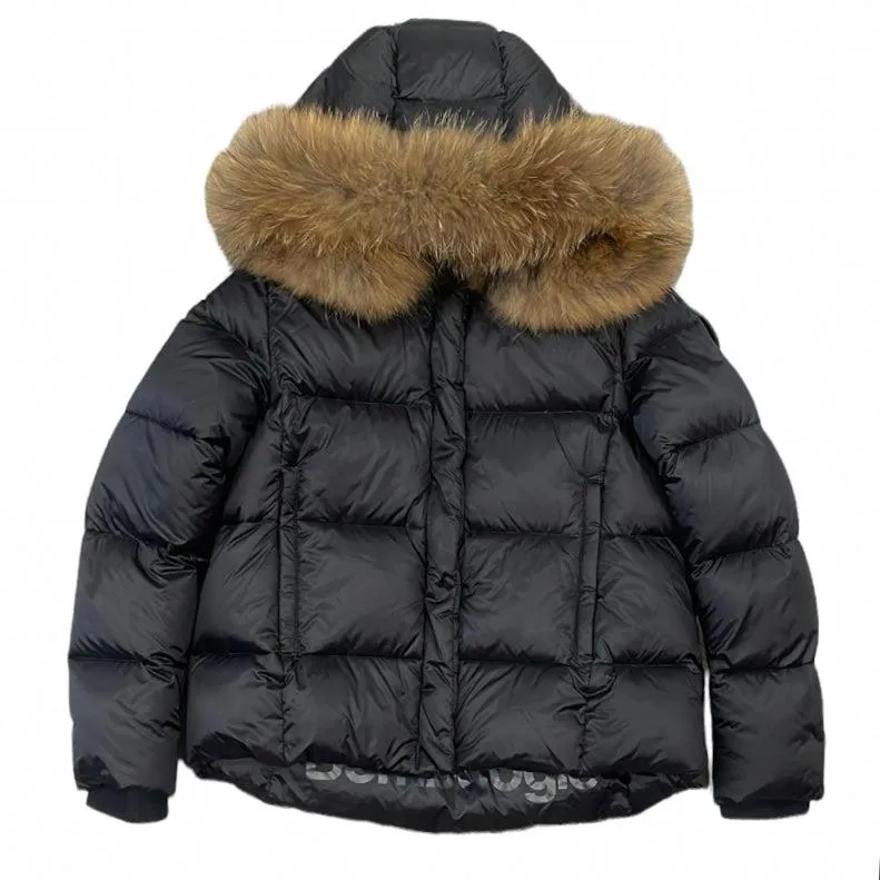 Mädchen Schwarze Daunenjacke