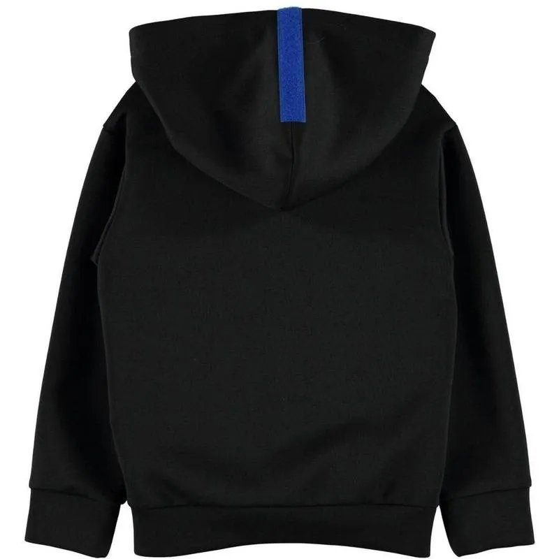 Mädchen Schwarz Radio Neopren Kapuzenpullover