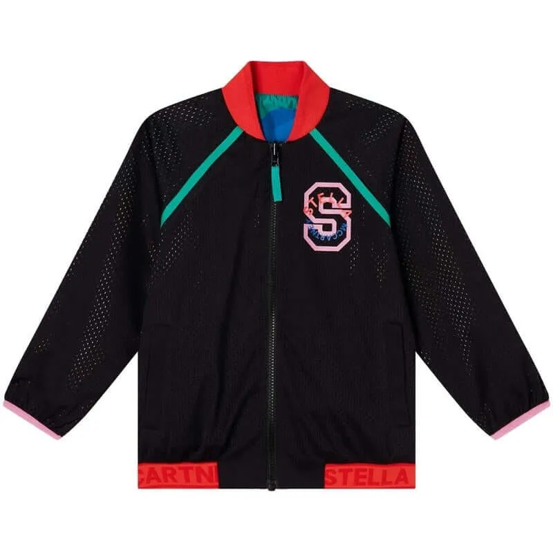 Mädchen Schwarze Reversible Sportjacke
