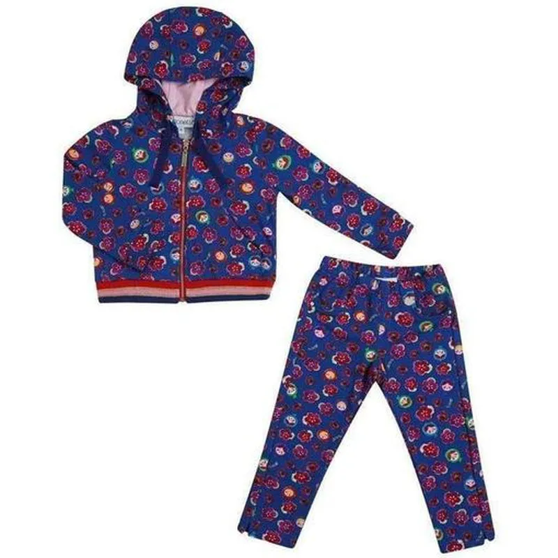 Mädchen Blau 3-teiliger Jogginganzug