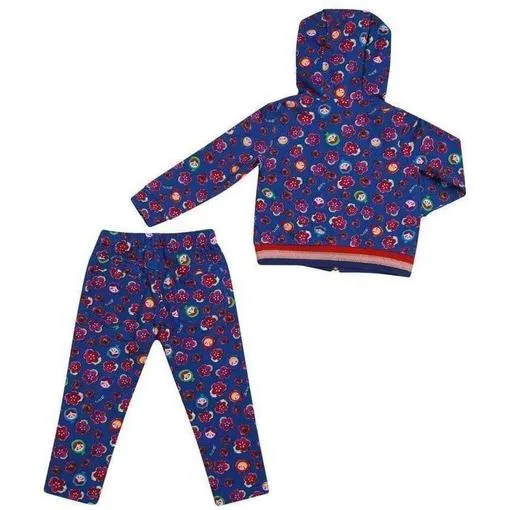 Mädchen Blau 3-teiliger Jogginganzug