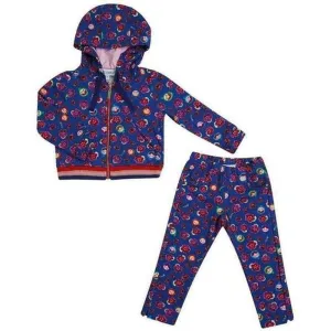 Mädchen Blau 3-teiliger Jogginganzug