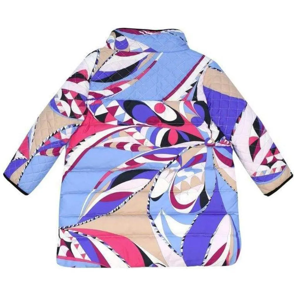 Mädchen Daunenjacke in Blau & Rosa