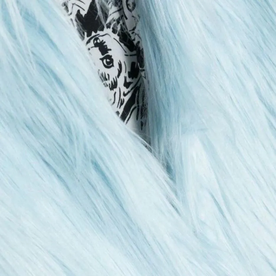 Mädchen Blau Kunstpelz Jacke