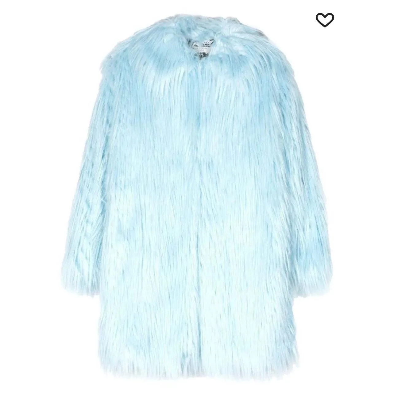Mädchen Blau Kunstpelz Jacke
