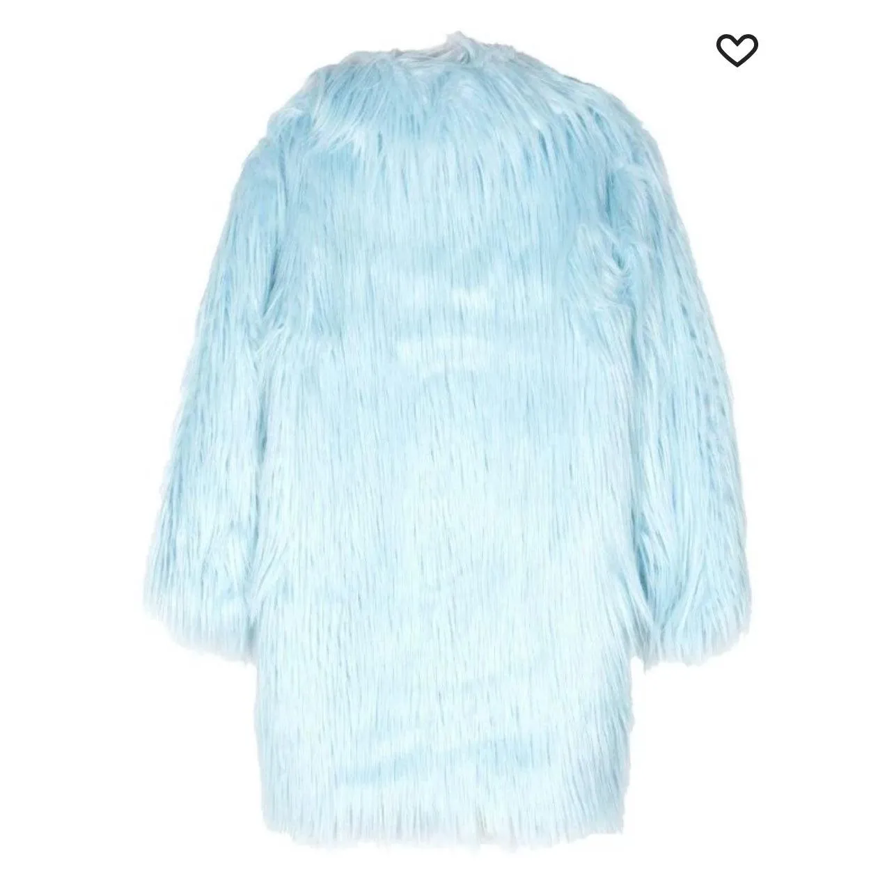 Mädchen Blau Kunstpelz Jacke