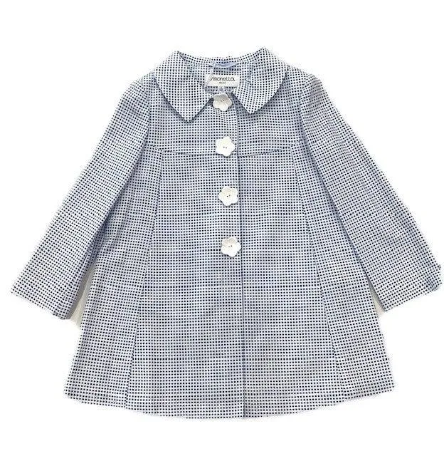 Mädchen Blau Gingham Jacke