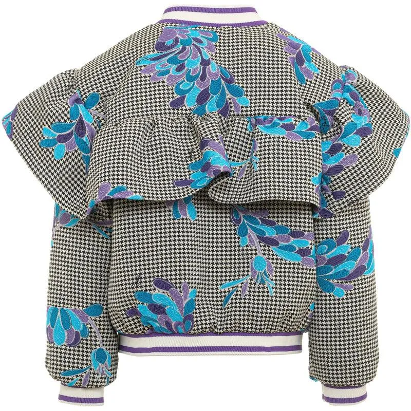 Mädchengecheckte Lily-Hundezahn-Jacke