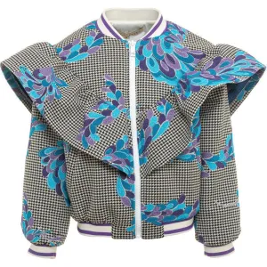 Mädchengecheckte Lily-Hundezahn-Jacke