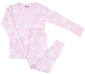 Mädchen Cisne Rosa Schwan Pyjama
