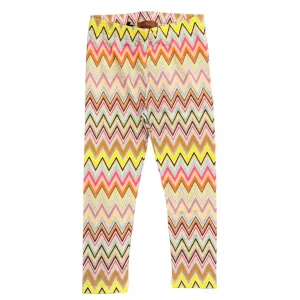 Bunte Zickzack-Leggings für Mädchen