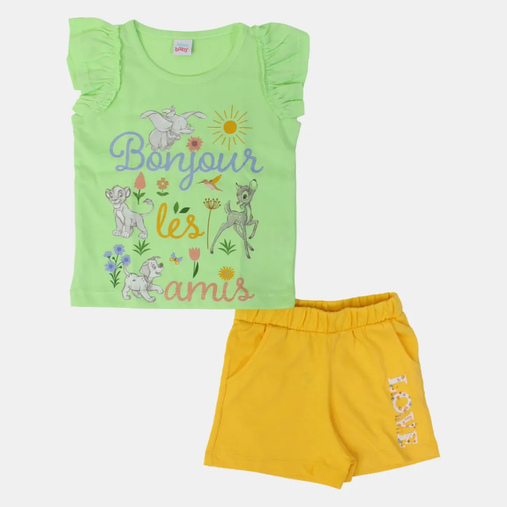 Mädchen Baumwoll Schlafanzug-Set – Disney Tiere Design