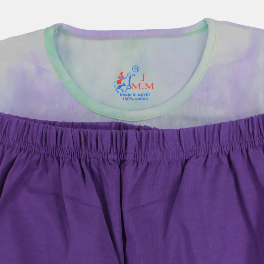 Mädchen-Baumwoll-Pyjama-Set – Mehrfarbig