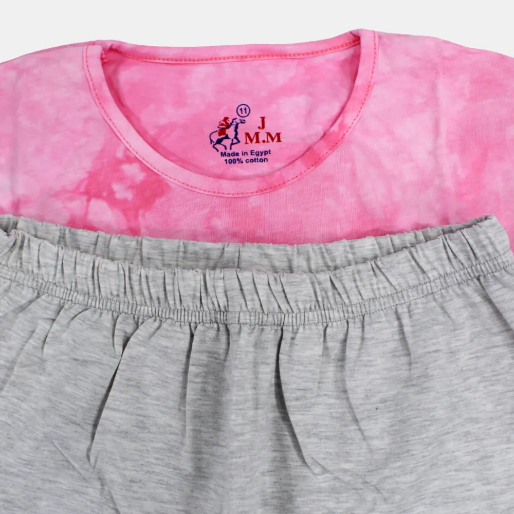 Mädchen-Baumwoll-Pyjama-Set – Mehrfarbig