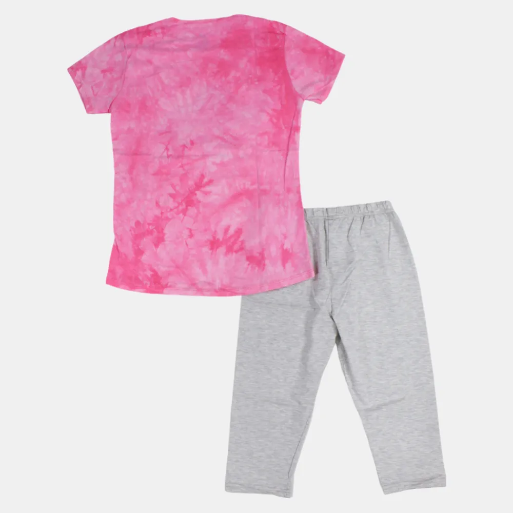 Mädchen-Baumwoll-Pyjama-Set – Mehrfarbig