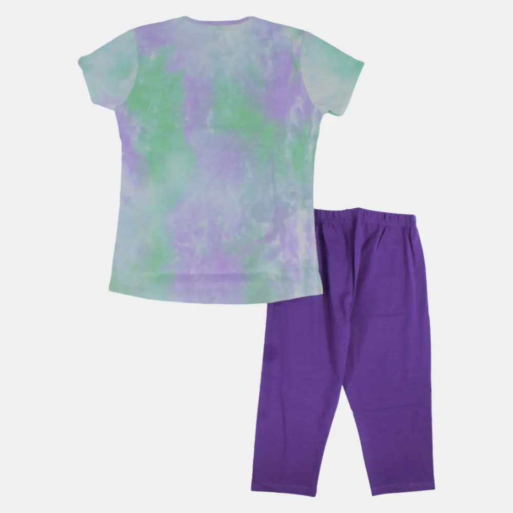 Mädchen-Baumwoll-Pyjama-Set – Mehrfarbig