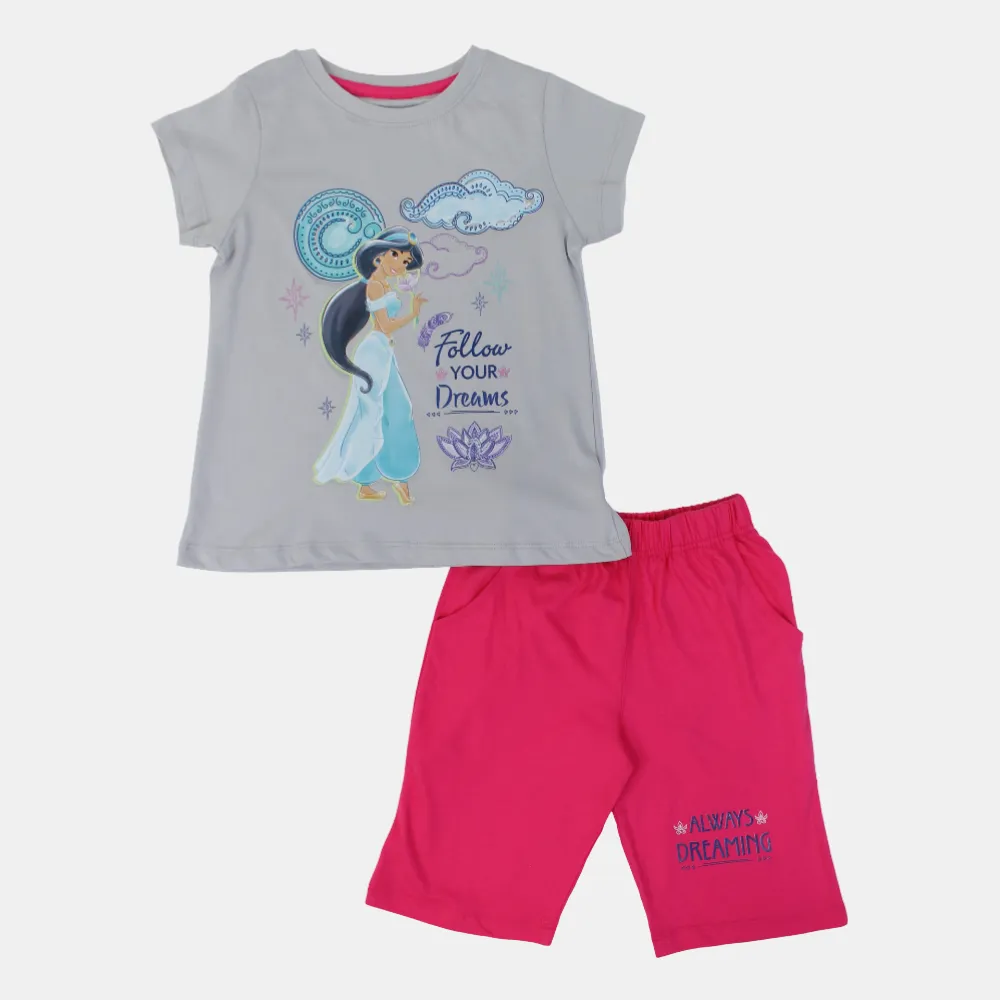 Mädchen Baumwoll Schlafanzug-Set – Prinzessin Jasmin Design