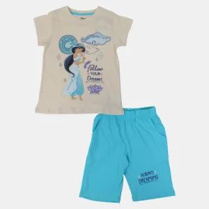 Mädchen Baumwoll Schlafanzug-Set – Prinzessin Jasmin Design