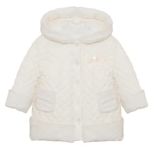 Mädchen Creme Mantel