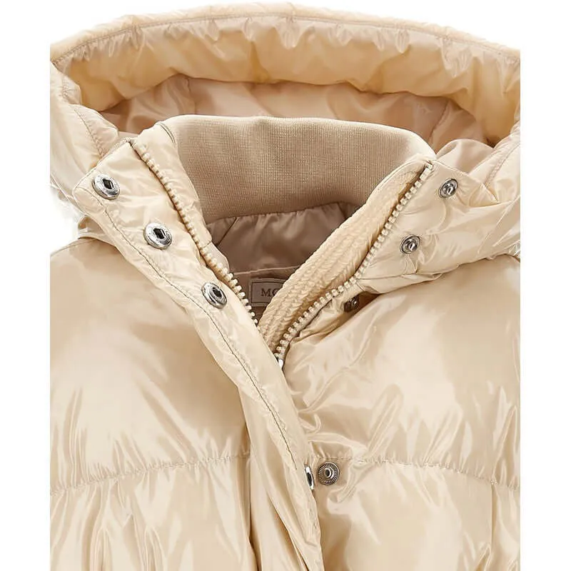 Mädchen Creme Mantel