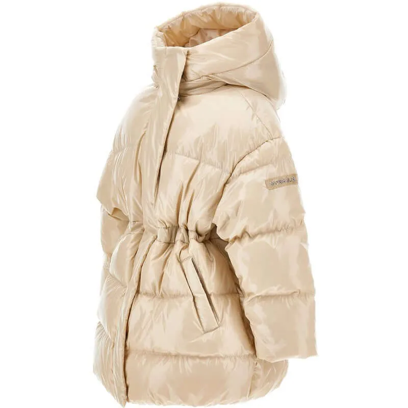 Mädchen Creme Mantel