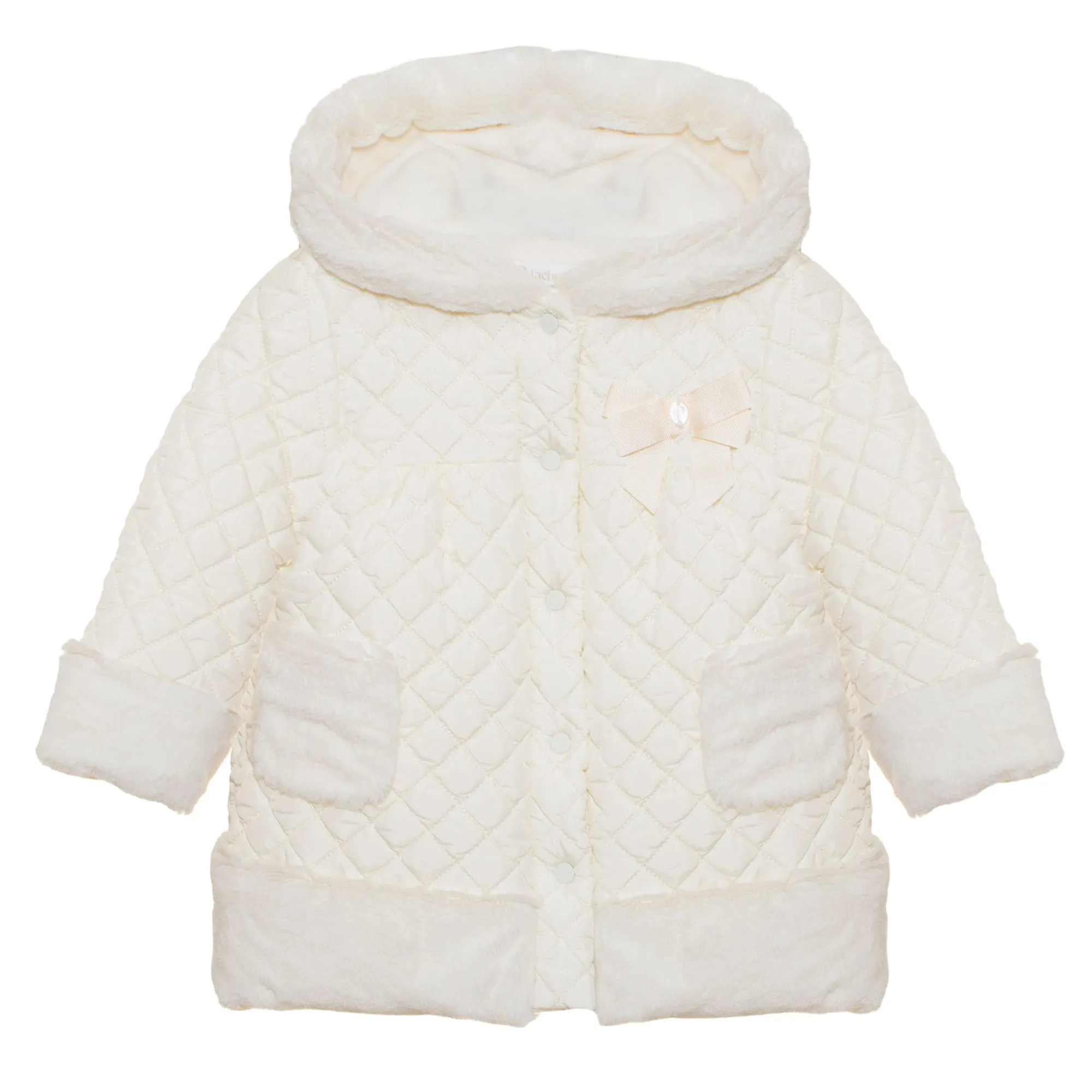 Mädchen Creme Mantel