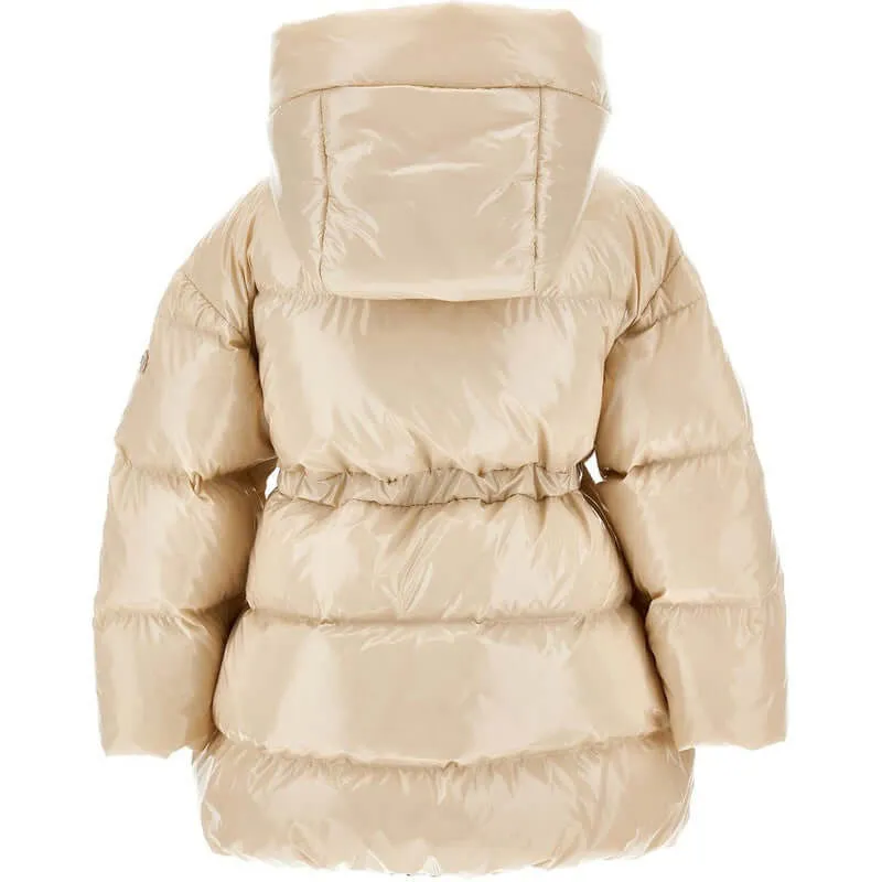 Mädchen Creme Mantel