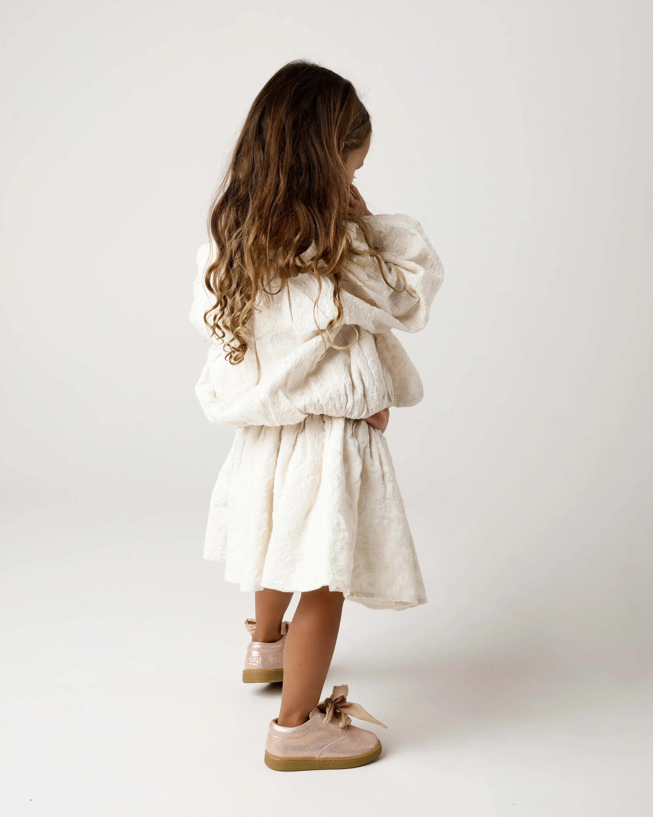Mädchen Creme Jacke